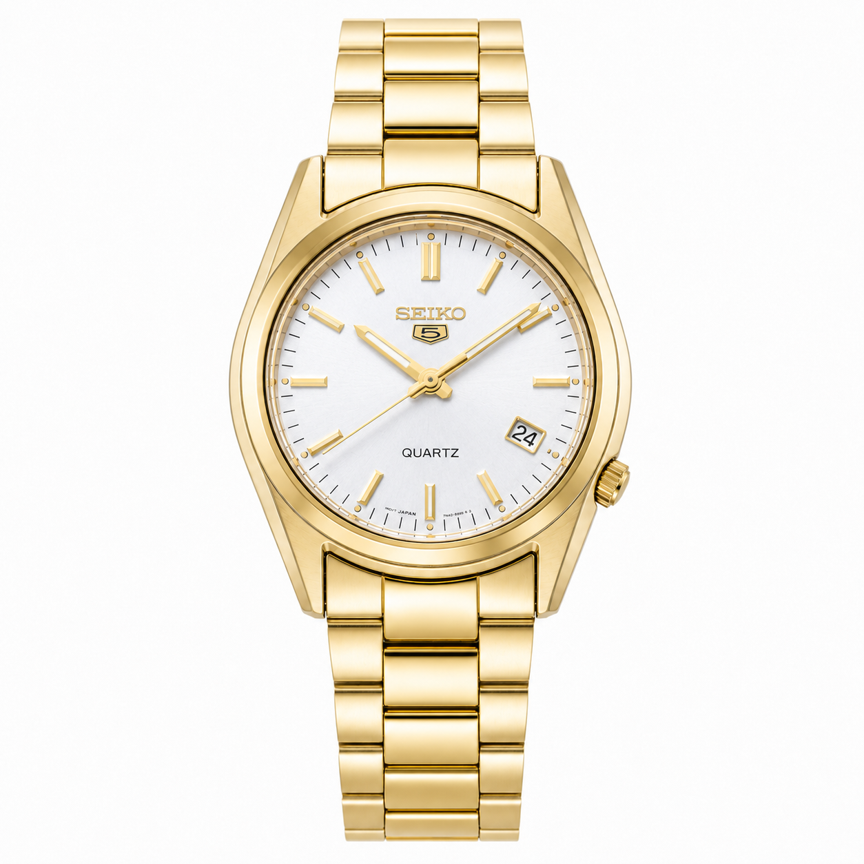 SEIKO Quartz Gold Élégance Blanc