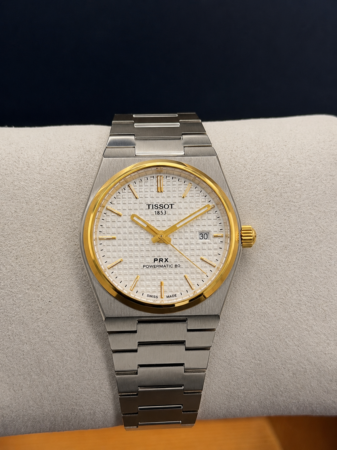 Tissot PRX Powermatic 80 Blanc Bicolore Or