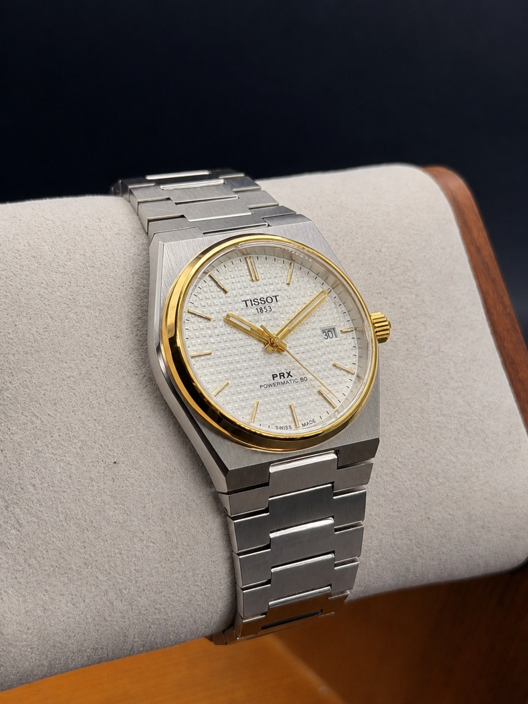 Tissot PRX Powermatic 80 Blanc Bicolore Or