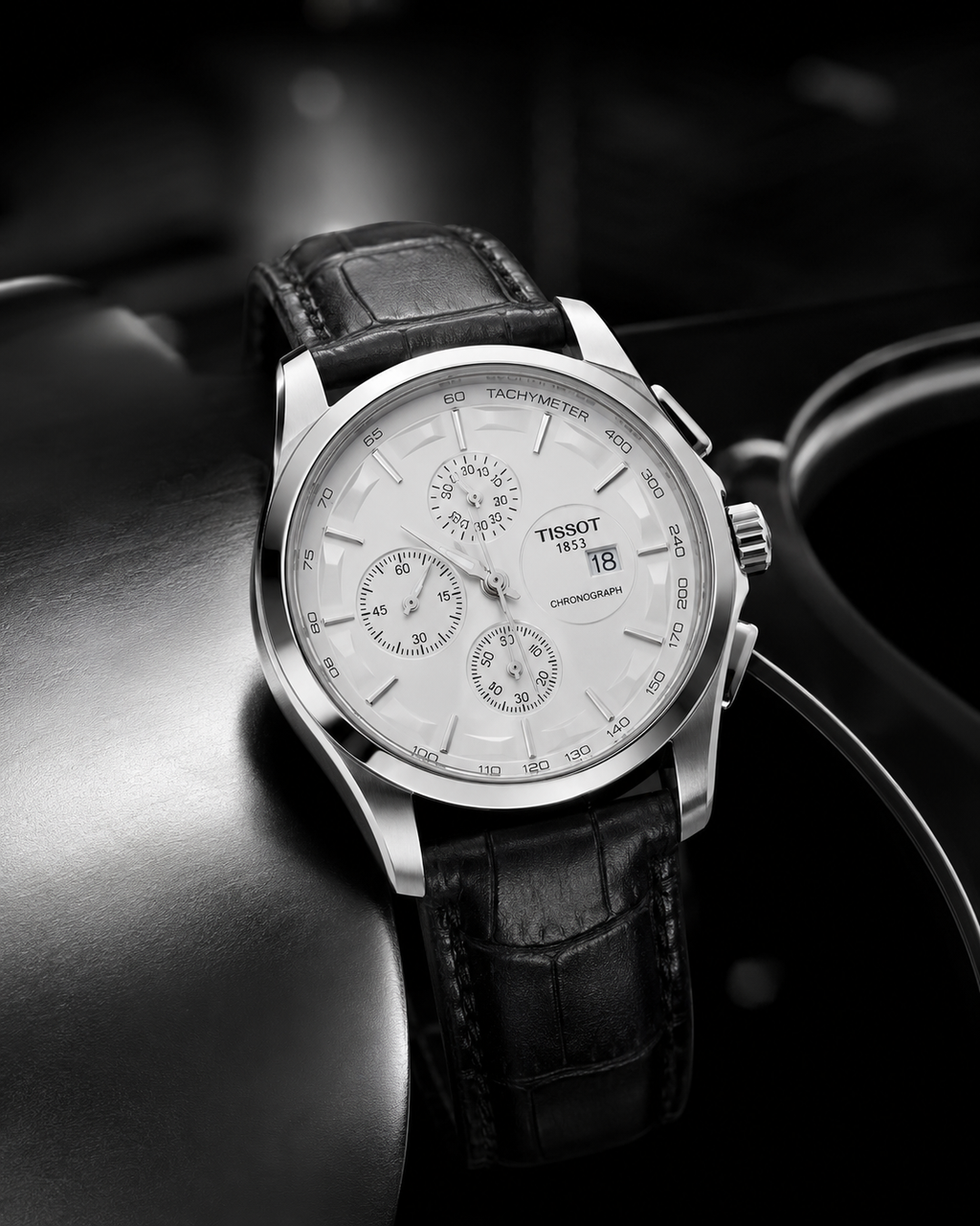 TISSOT Chronographe Blanc Prestige