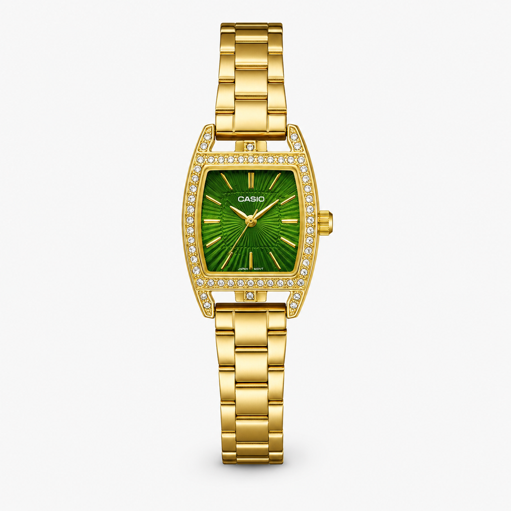 Casio Bijou Gold Emerald