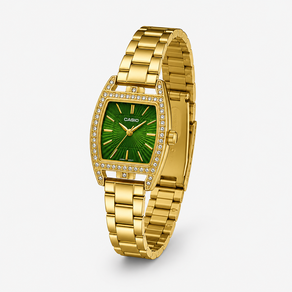 Casio Bijou Gold Emerald