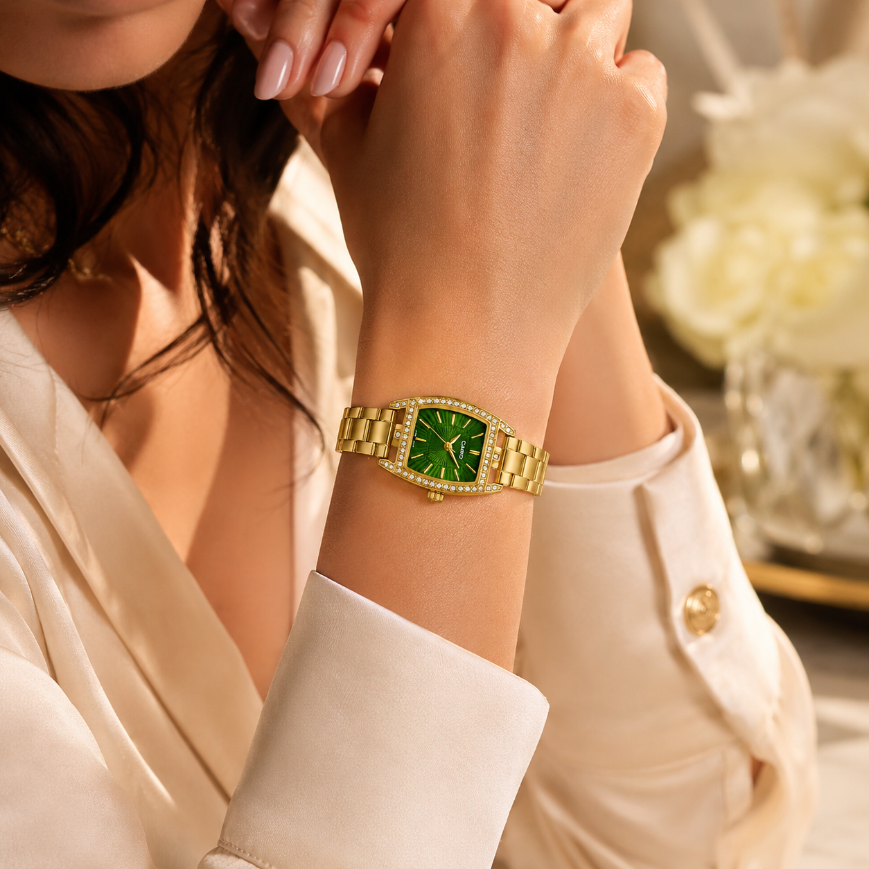 Casio Bijou Gold Emerald
