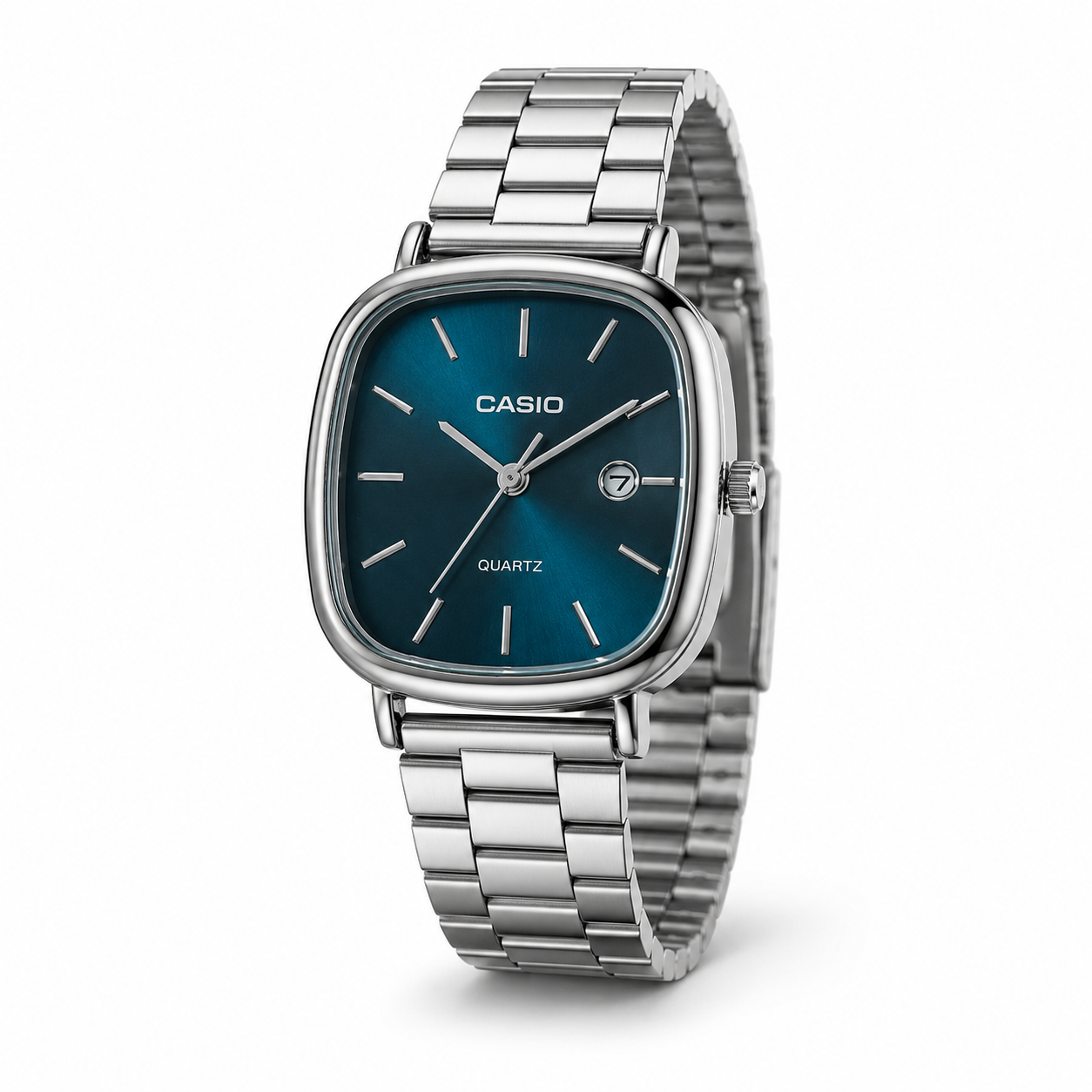 Casio Square Heritage Bleu Acier