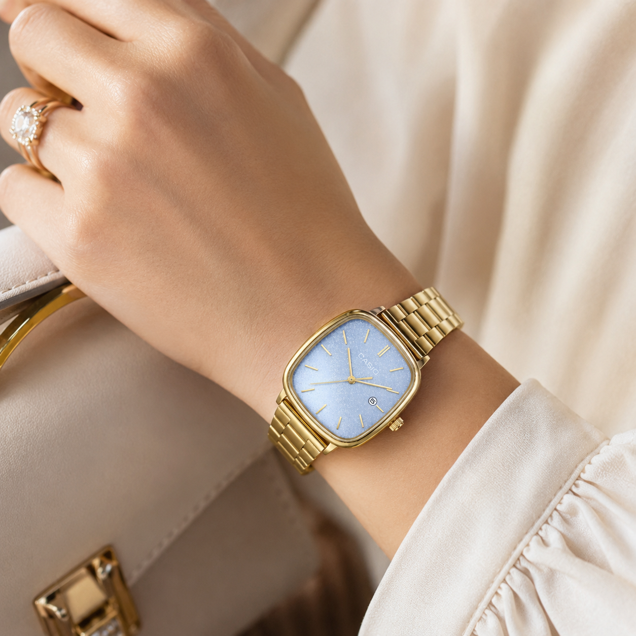 Casio Square Gold Sky