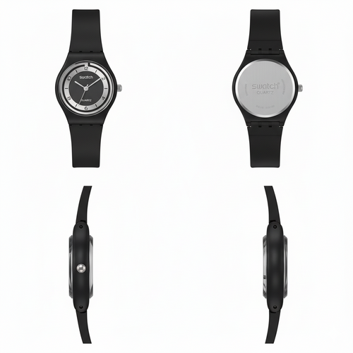 Montre Femme Swatch 3162 Sport Noire – Élégance Intemporelle & Esprit Sportif 26–28mm
