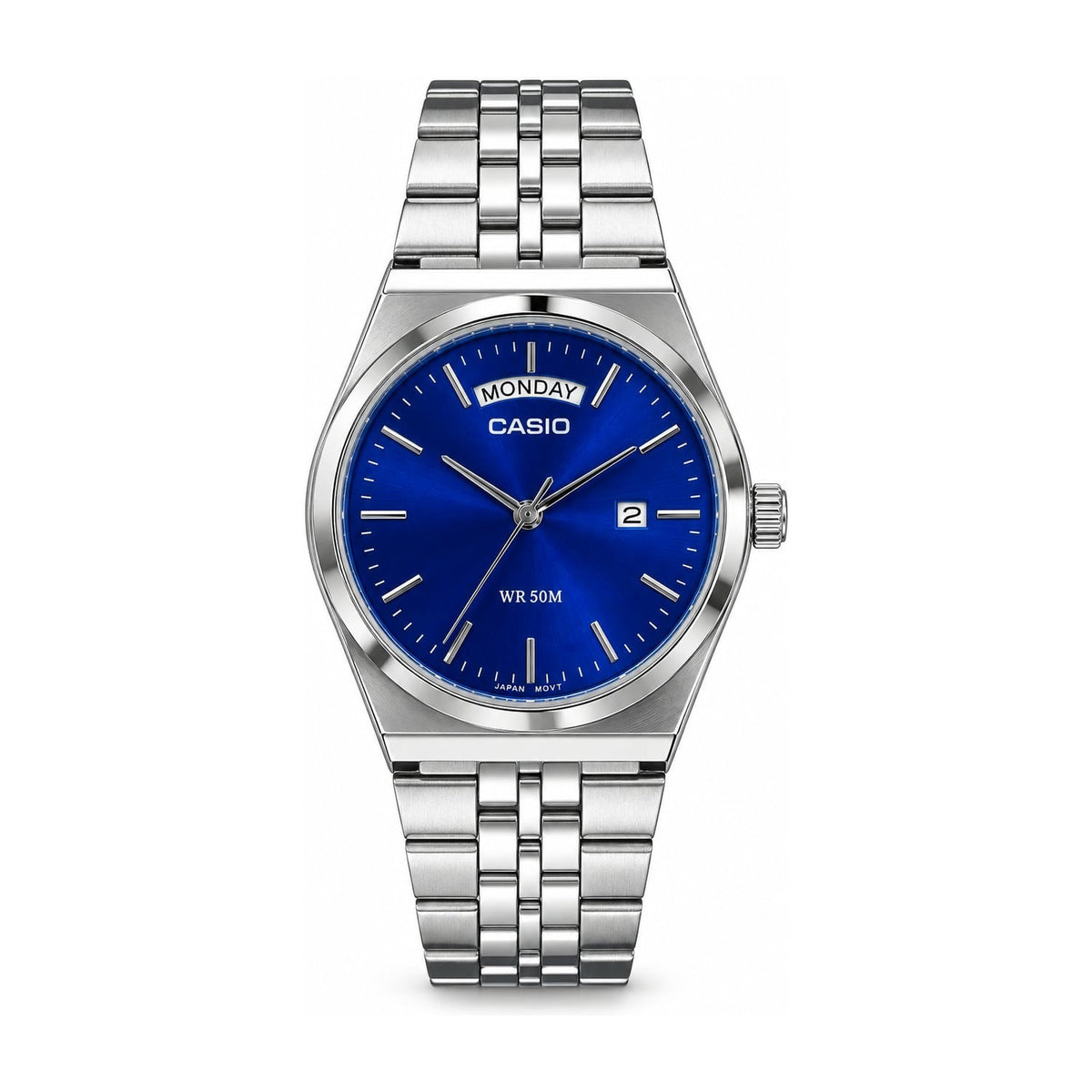 Casio Day-Date — Bleu acier